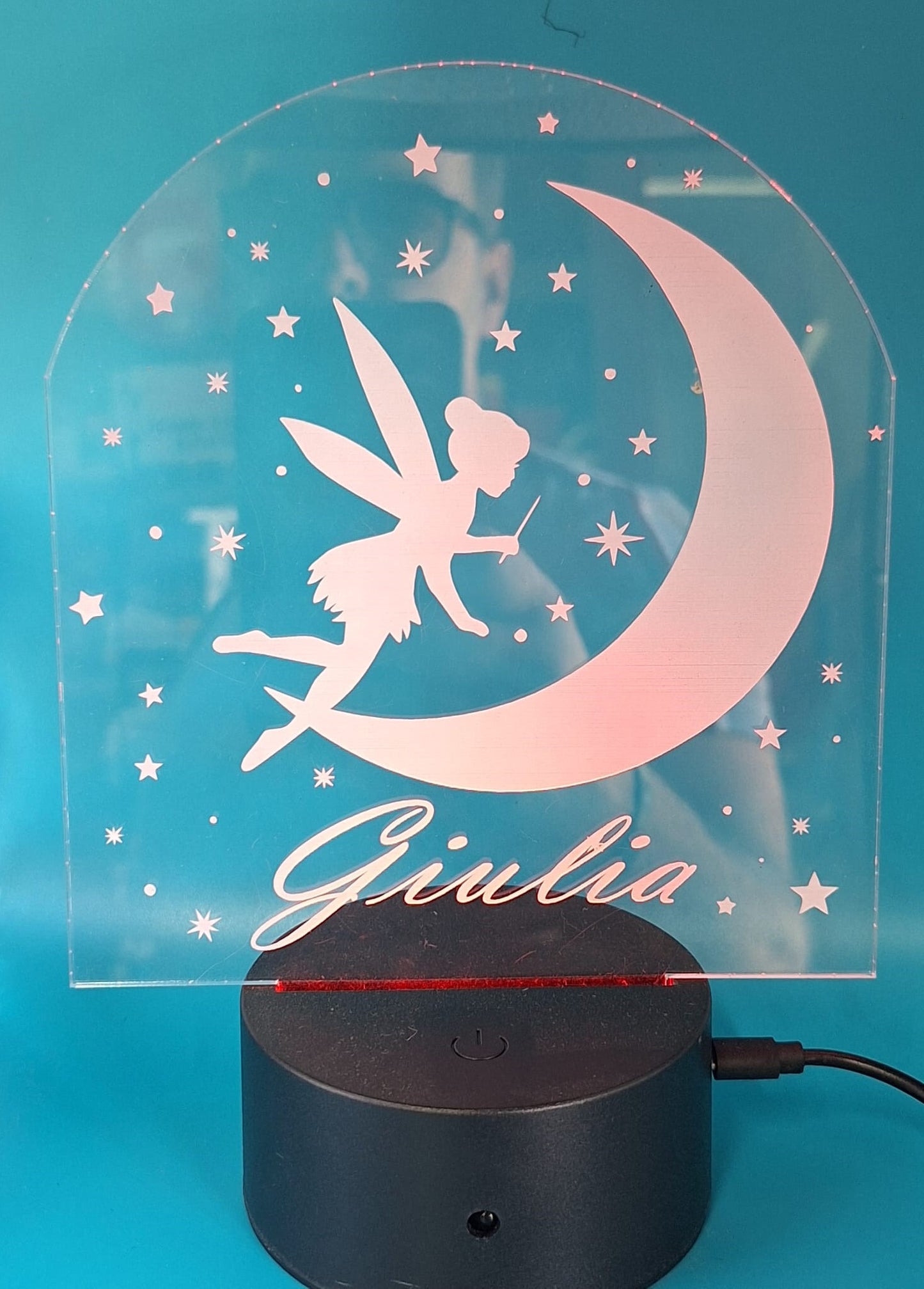LAMPADA NOTTE TEMA FATA NOME PERSONALIZZATO