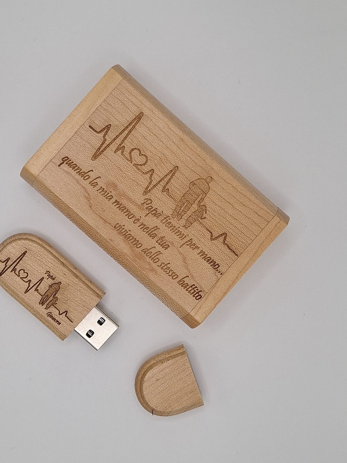 PENNA USB 8GB PERSONALIZZATA +COFANETTO LEGNO PERSONALIZZATO