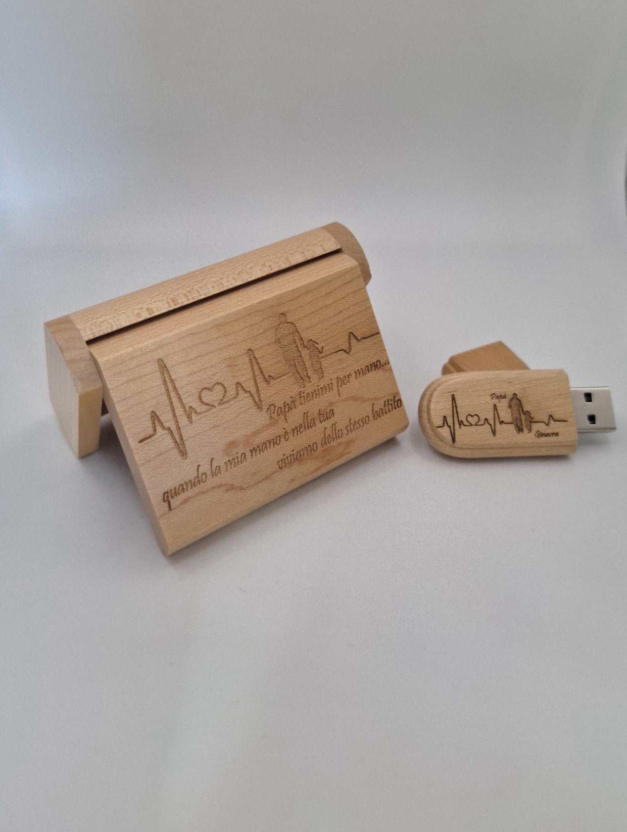 PENNA USB 8GB PERSONALIZZATA +COFANETTO LEGNO PERSONALIZZATO