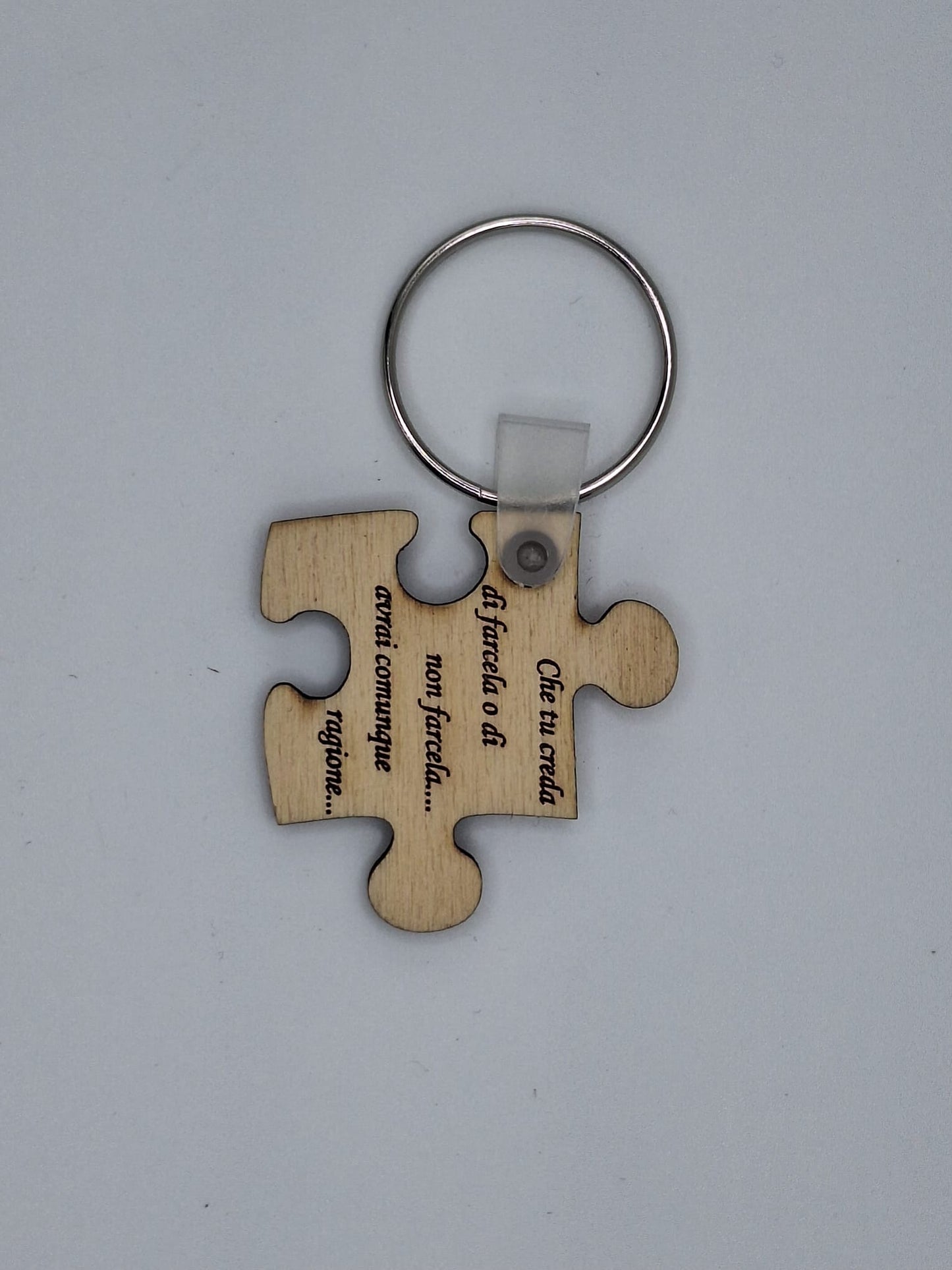 COFANETTO LEGNO PERSONALIZZATO + PENNA SFERA + PORTACHIAVI PUZZLE CON DEDICA