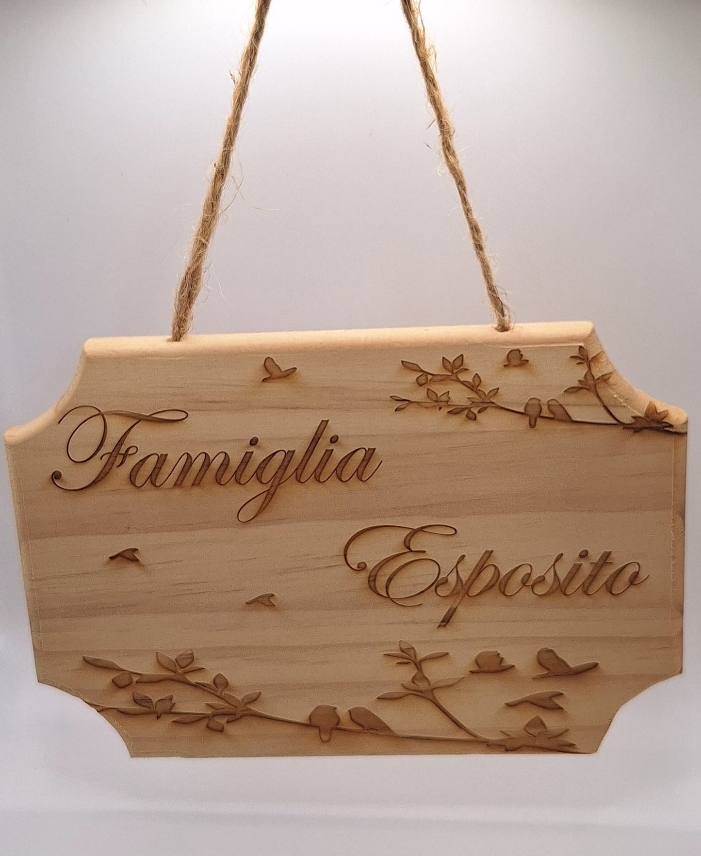 FUORIPORTA IN LEGNO CON CORDA JUTA