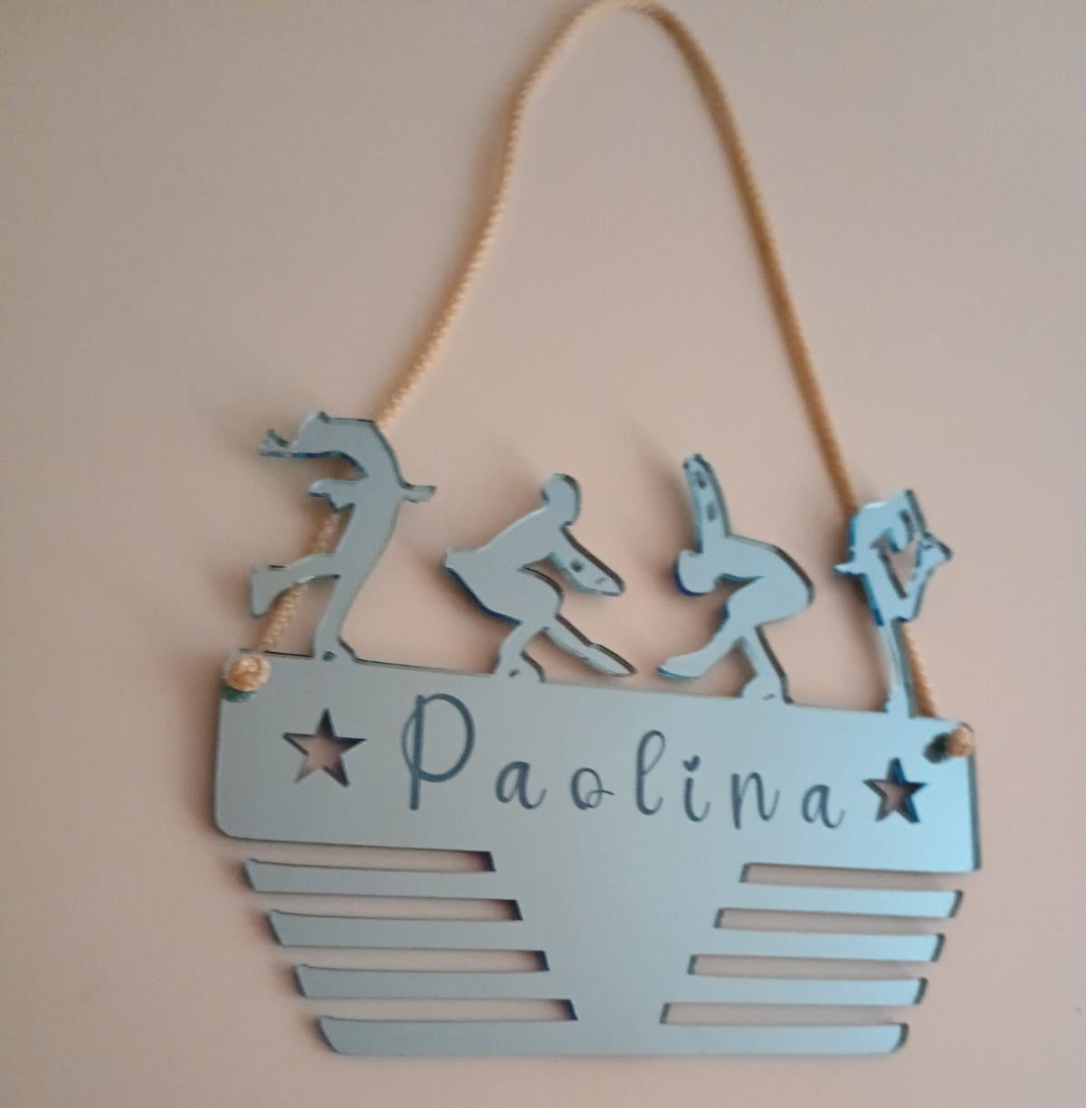 PORTAMEDAGLIE PERSONALIZZATO PATTINAGGIO