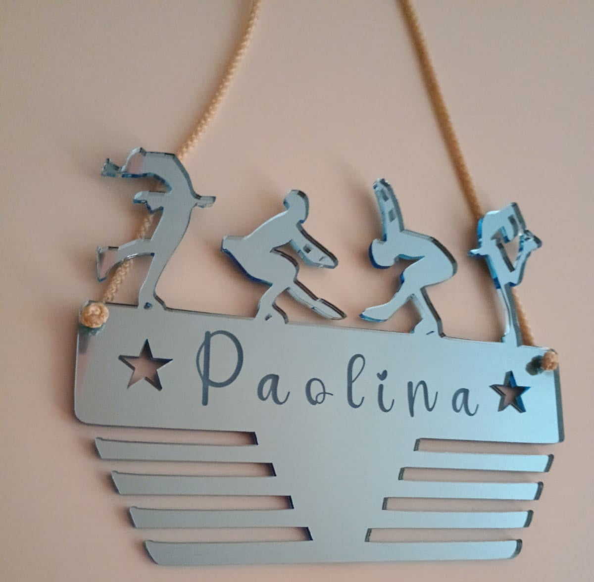 PORTAMEDAGLIE PERSONALIZZATO PATTINAGGIO