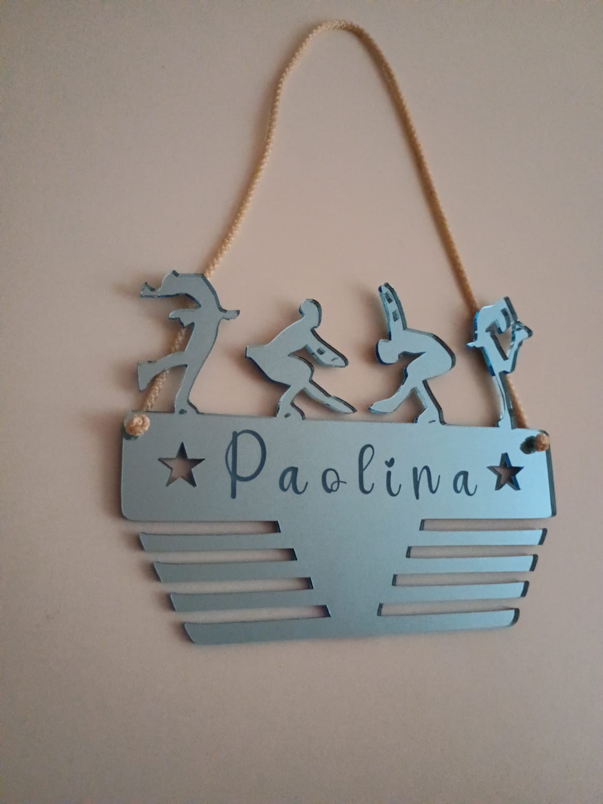 PORTAMEDAGLIE PERSONALIZZATO PATTINAGGIO