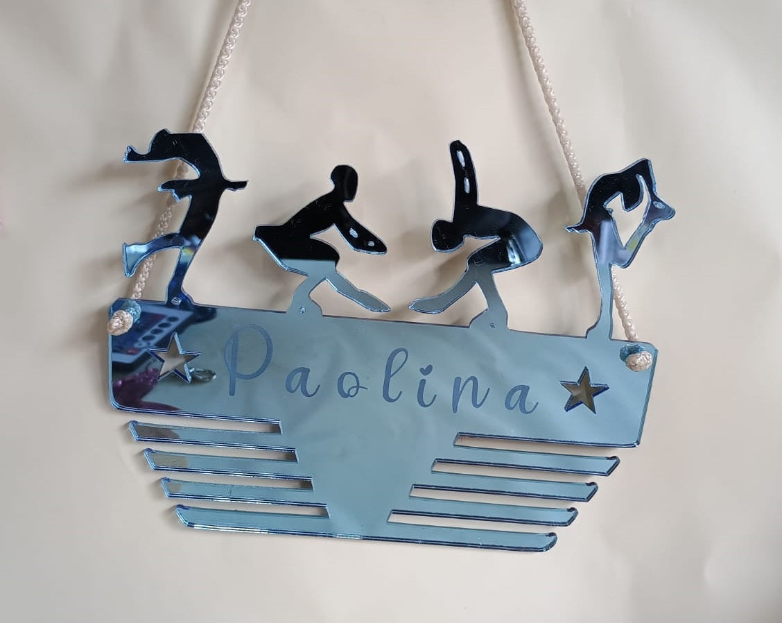 PORTAMEDAGLIE PERSONALIZZATO PATTINAGGIO