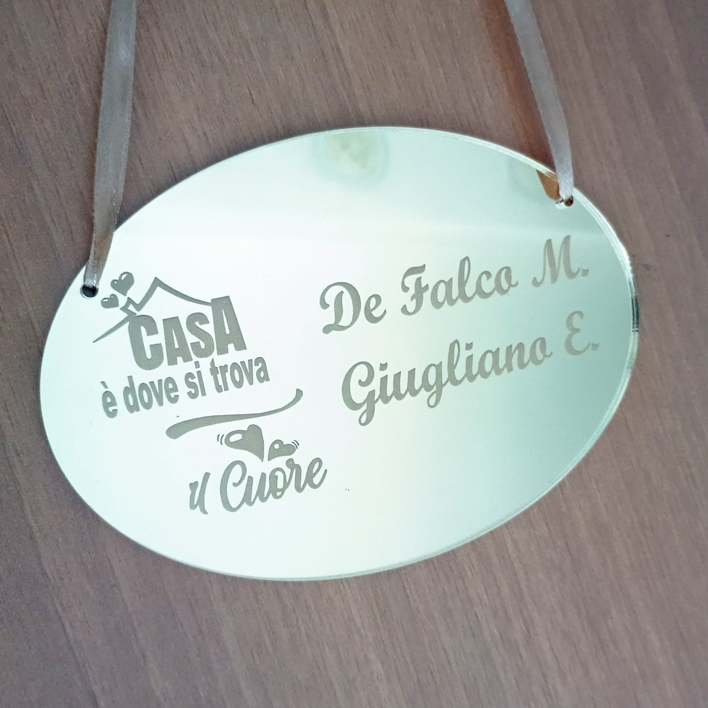 FUORIPORTA OVALE IN PLEXIGLASS SPECCHIATO small