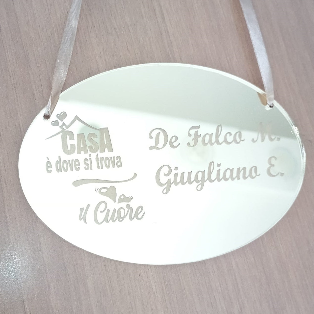 FUORIPORTA OVALE IN PLEXIGLASS SPECCHIATO small