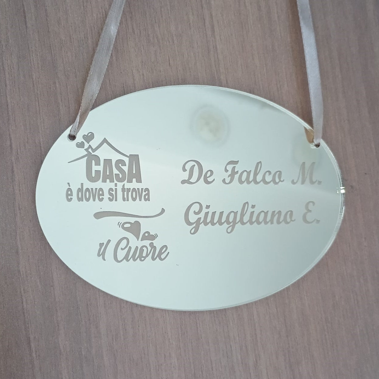 FUORIPORTA OVALE IN PLEXIGLASS SPECCHIATO small