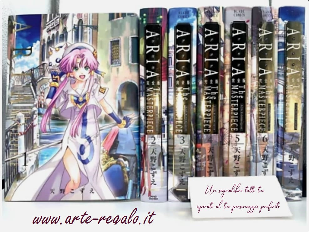 4 PZ - COLLEZIONE SEGNALIBRI MANGA "ARIA THE MASTERPIECE" CON NOME