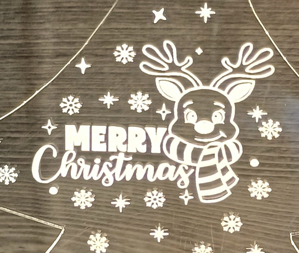 Lampada Albero Di Natale con Nomi incisi e base legno personalizzata