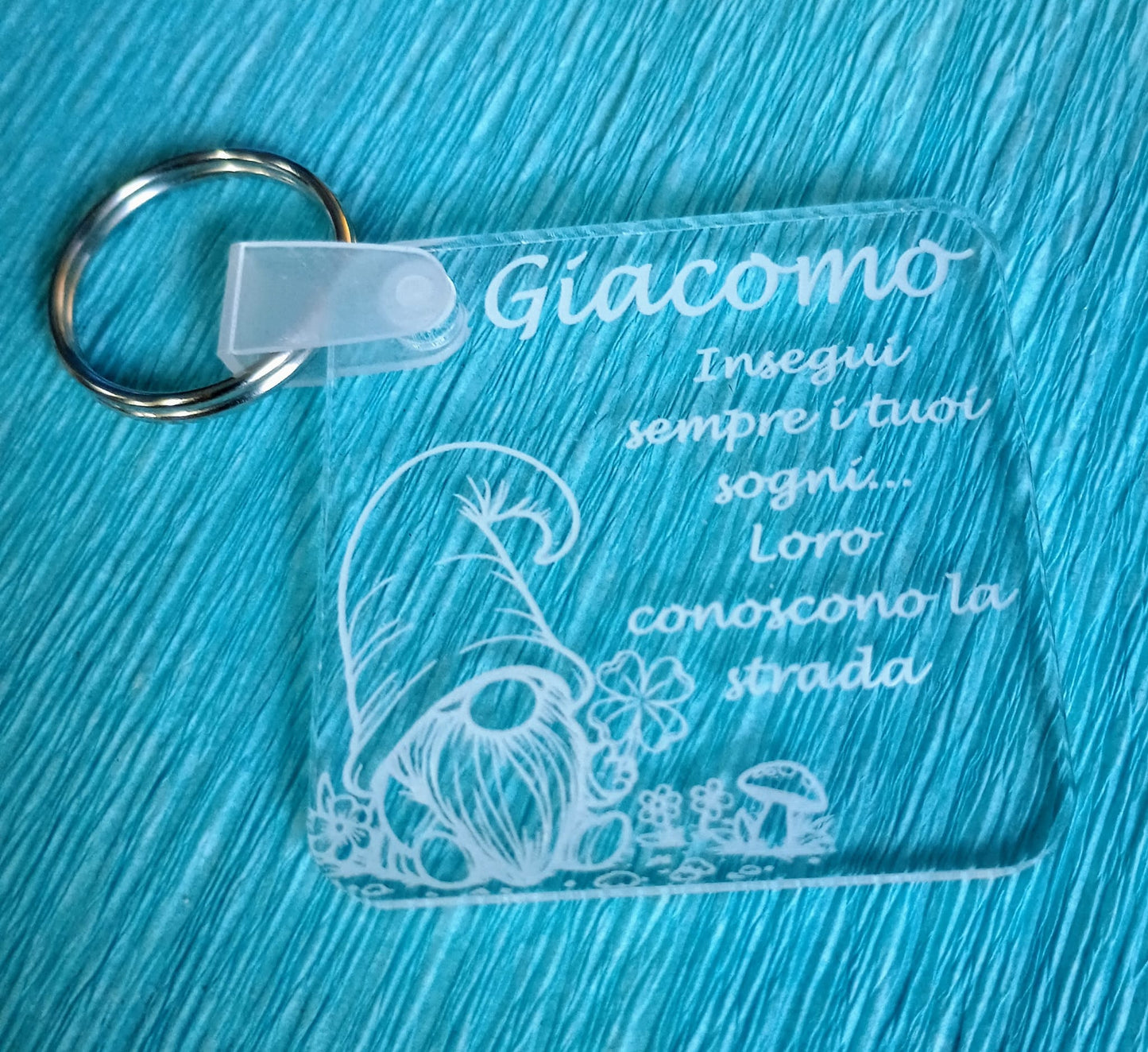 PORTACHIAVI PORTAFORTUNA PERSONALIZZATO GNOMO
