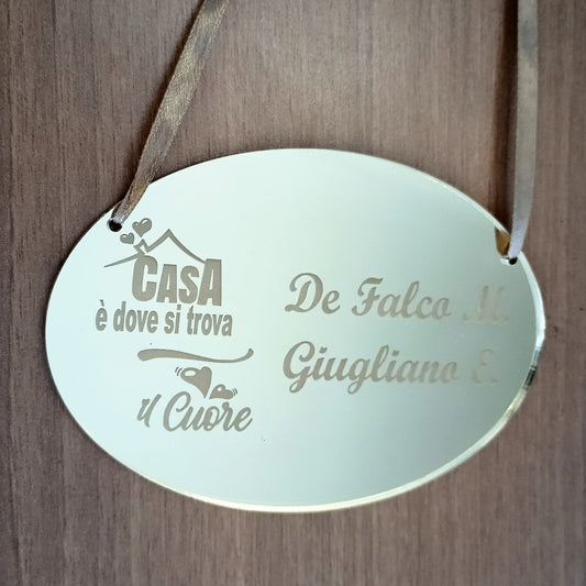FUORIPORTA OVALE IN PLEXIGLASS SPECCHIATO small