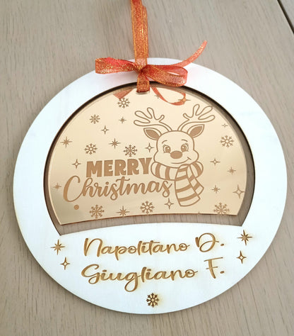 Fuoriporta Natalizio Personalizzato Legno/Plexispecchio