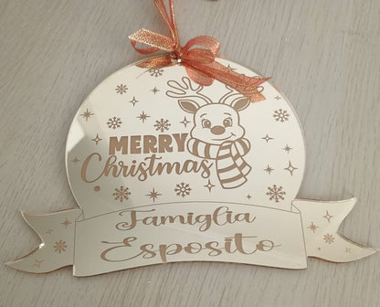 Fuoriporta Natalizio Personalizzato Plexiglass specchiato