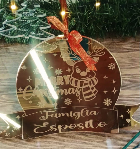 Fuoriporta Natalizio Personalizzato Plexiglass specchiato