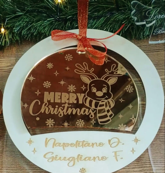 Fuoriporta Natalizio Personalizzato Legno/Plexispecchio