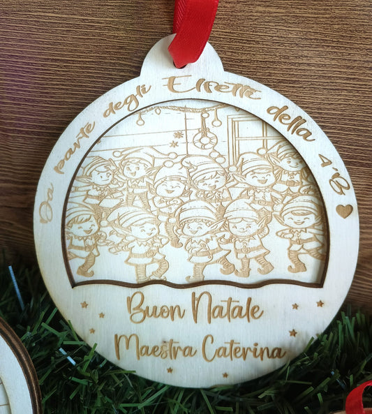 Pallina in legno personalizzata MAESTRE D11